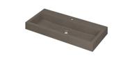 INK Wastafel Momento Quartz met 1 kraangat 100 cm x 45 cm x 9 cm Quartz beton 3421431 - thumbnail