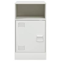 Nachtkastjes 2 st 34,5x39x62 cm staal wit - thumbnail