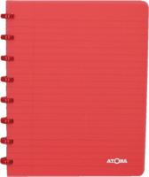 Atoma Trendy schrift, ft A5, 144 bladzijden, commercieel geruit, transparant rood - thumbnail