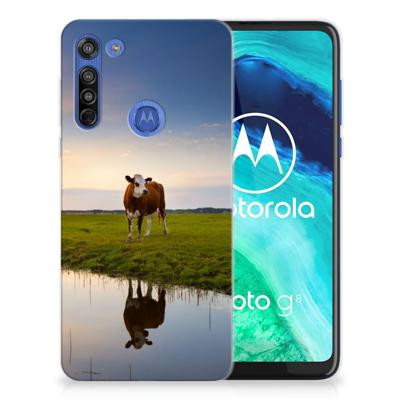 Motorola Moto G8 TPU Hoesje Koe Motorola Moto G8 TPU Hoesje Koe
