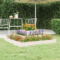VidaXL Plantenbak 80x80x27 cm massief grenenhout wit - thumbnail