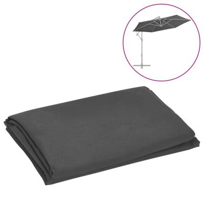 VidaXL Vervangingsdoek voor zweefparasol 300 cm antracietkleurig VidaXL Vervangingsdoek voor zweefparasol 300 cm antracietkleurig
