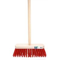 MM Eurotool Bezem fsc 29cm kunstvezel rood mm met steel 120cm aktie - thumbnail