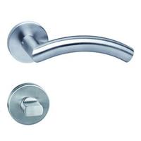 Deurkruk Lisa/hoek 90° met geveerde rozet met WC8mm ATP RVS - thumbnail