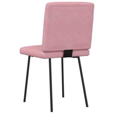 Eetkamerstoelen 2 st fluweel roze Eetkamerstoelen 2 st fluweel roze
