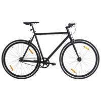VidaXL Fiets met vaste versnelling 700 c 55 cm zwart - thumbnail