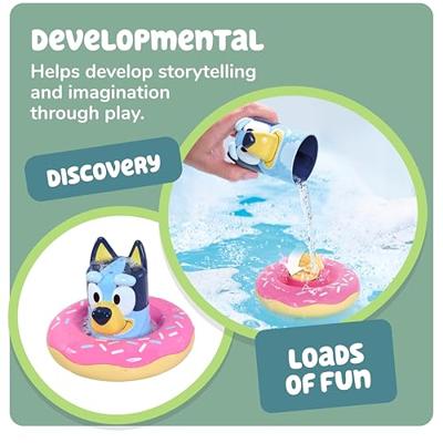 Tomy Bluey spat en drijf speelfiguur badspeelgoed