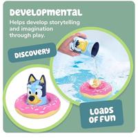 Moose Toys Bluey spat en drijf speelfiguur badspeelgoed - thumbnail
