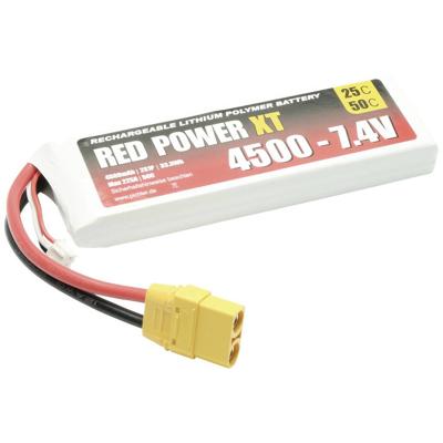 Red Power LiPo accupack 7.4 V 4500 mAh Aantal cellen: 2 25 C Softcase XT90
