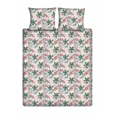 Ten Cate Katoenen Tweepersoons Dekbedovertrek Flower Vibes 200x200/220 cm Groen/Roze Ten Cate Katoenen Tweepersoons Dekbedovertrek Flower Vibes 200x200/220 cm Groen/Roze