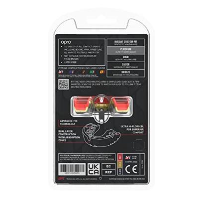 Opro 791001 UFC Platinum Elite Fit Mouthguard - Black-Gold-Red - SR Opro 791001 UFC Platinum Elite Fit Mouthguard - Black-Gold-Red - SR