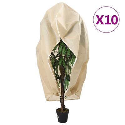 Plantenhoezen met ritssluiting 10 st 70 g/m² 1,2x1,8 m