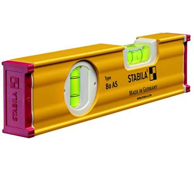 Stabila Waterpas | 20 cm | aluminium geel | ± 0,5 mm/m | 1 stuk - 19565 - 19565 Stabila Waterpas | 20 cm | aluminium geel | ± 0,5 mm/m | 1 stuk - 19565 - 19565