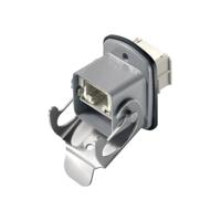 Telegärtner 100007421 STX V5 RJ45-flensset variant 5 Koppeling, inbouw Aantal polen: 8P8C Aluminium 1 stuk(s) - thumbnail