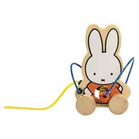 Nijntje houten trekfiguur met kralen - thumbnail