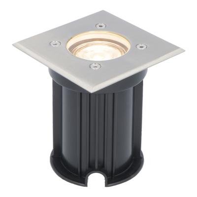 LED Grondspot vierkant buiten - Dimbaar - GU10 - 2700K warm wit - 4 Watt 345 lumen - Tuinspot - Oprit - RVS - IP65 Waterdicht LED Grondspot vierkant buiten - Dimbaar - GU10 - 2700K warm wit - 4 Watt 345 lumen - Tuinspot - Oprit - RVS - IP65 Waterdicht