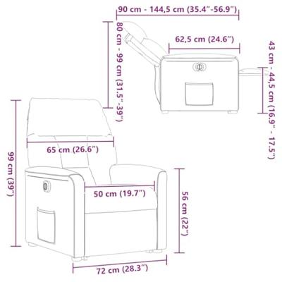 Sta-op-stoel elektrisch verstelbaar stof donkergrijs