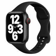 Sportbandje Slim Fit - Zwart - Geschikt voor Apple Watch 38mm / 40mm / 41mm / 42mm - thumbnail