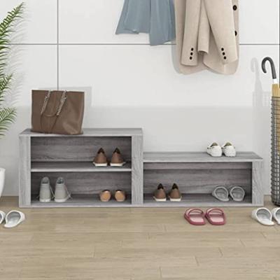 VidaXL Schoenenkast 150x35x45 cm bewerkt hout grijs sonoma