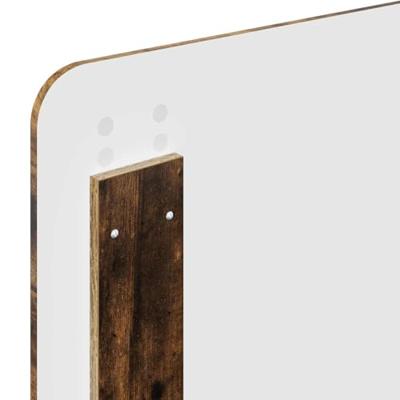 Bedframe met hoofdeinde Gerookt eiken 90 x 190 cm Bewerkt hout