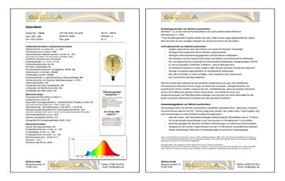 LED Globelamp 125 goud 6W 160 Lumen 1900K E27 dimbaar Segula