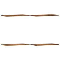 Wandschappen 4 st 60x30x1,5 cm bewerkt hout oud houtkleurig - thumbnail