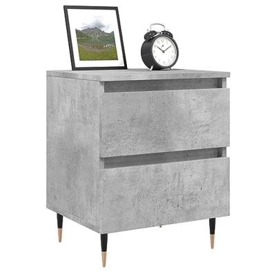 Nachtkastjes 2 st 40x35x50 cm bewerkt hout betongrijs