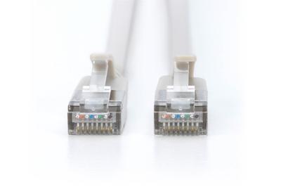 Digitus DK-1632-A-030S RJ45 Netwerkkabel, patchkabel CAT 6A F/FTP 3 m Grijs Kleurcodering, Afgeschermd, Meerdradig, Met anti-kniktule 1 stuk(s)