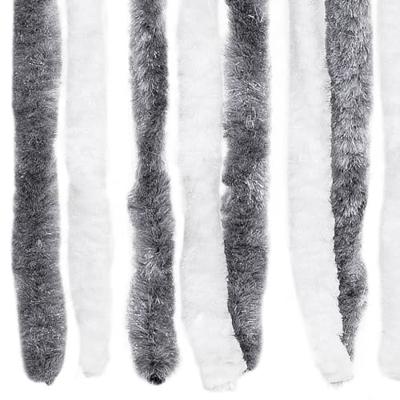 VidaXL Vliegengordijn 90x220 cm chenille grijs en wit VidaXL Vliegengordijn 90x220 cm chenille grijs en wit