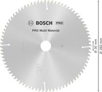 Bosch Accessories Multi Material 2608641204 Hardmetaal-cirkelzaagblad 260 x 30 x 3.2 mm Aantal tanden: 80 1 stuk(s) - thumbnail