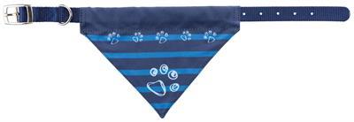 TRIXIE HALSBAND HOND NYLON MET DOEK INDIGO 43-55X2,5 CM