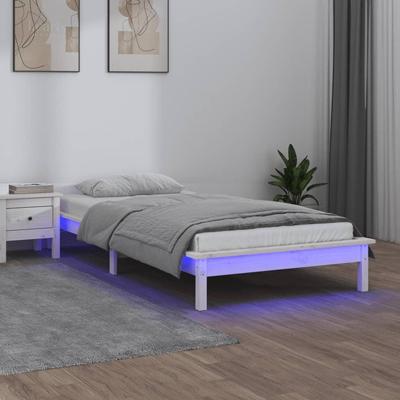 Bedframe LED massief hout 90x200 cm Bedframe LED massief hout 90x200 cm