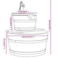 VidaXL Waterfontein met pomp 44,5x44,5x58 cm massief vurenhout - thumbnail