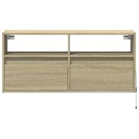Tv-wandmeubel met LED-verlichting 100x31x45 cm sonoma eiken - thumbnail