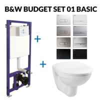 Toiletset Budget 01 B&W Basic Met B&W Drukplaat - thumbnail
