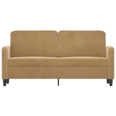 Tweezitsbank 140 cm stof bruin