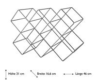 ECHTWERK Keukenaccessoires (Wijnrek voor 8 flessen, Zwart) - thumbnail