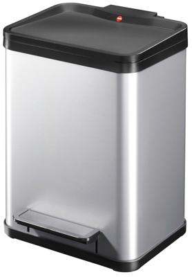 Hailo Öko uno plus M 6192000 Afvalbak 17 l RVS (b x h x d) 320 x 430 x 340 mm RVS Met voetpedaal 1 stuk(s)