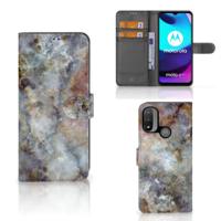 Motorola Moto E20 | E30 | E40 | Bookcase | Marmer Grijs - thumbnail