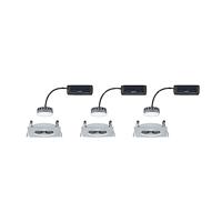 Paulmann LED-inbouwlamp voor badkamer Set van 3 stuks 18 W Aluminium (gedraaid) - thumbnail