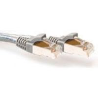 ACT Grijze 1 meter SFTP CAT6A patchkabel snagless met RJ45 connectoren - thumbnail