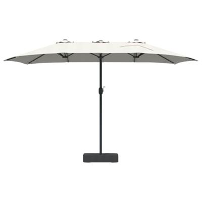 Tuinparasol Zand 385 x 209 x 244 cm Stof Tuinparasol Zand 385 x 209 x 244 cm Stof
