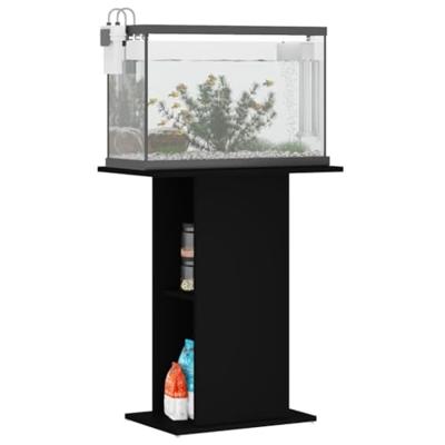 Aquariumstandaard 60,5x36x72,5 cm bewerkt hout zwart - thumbnail