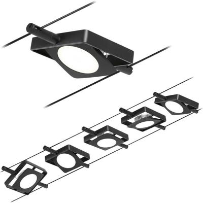 Paulmann 94424 Kabelsysteem compleet LED Zwart (mat), Chroom Paulmann 94424 Kabelsysteem compleet LED Zwart (mat), Chroom