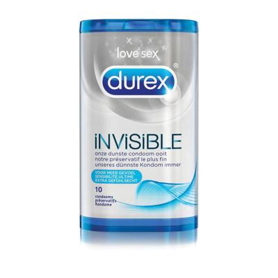 Durex - Invisible Condooms 10 St. Durex - Invisible Condooms 10 St.