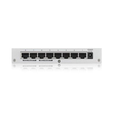 Zyxel 8-poorts Gigabit Ethernet-switch voor gaming en media, Levenslange garantie [GS108S]