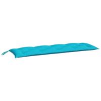 VidaXL Tuinbankkussens 2 st 150x50x7 cm stof turquoise - thumbnail