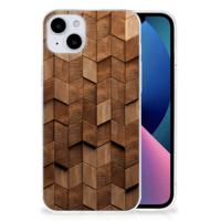 Bumper Hoesje voor iPhone 15 Plus Wooden Cubes - thumbnail