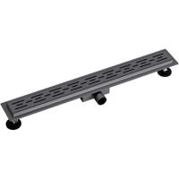 Douchegoot met Rooster - Leoni Trun - 60cm - Vloerflens - RVS - Gunmetal Grijs - thumbnail