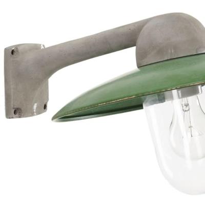 KS Verlichting Industrie stallampFabrique metaalgrijs met retro groen - 1196GD